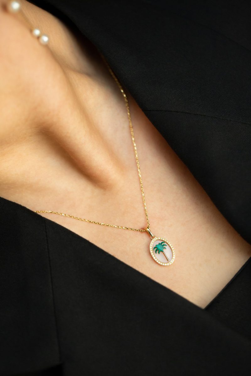 Diamond Palm Pendant