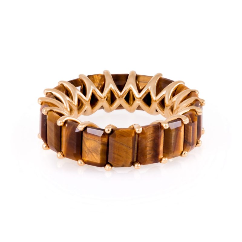 Duo Squares Band - Tiger Eye