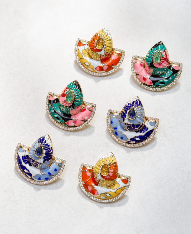 Chinoiserie Fan Earrings
