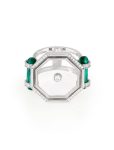 Transparent Amulet Hexagon Cocktail Ring