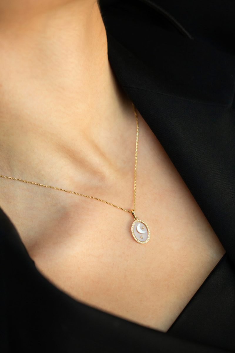 Diamond Hilal Pendant