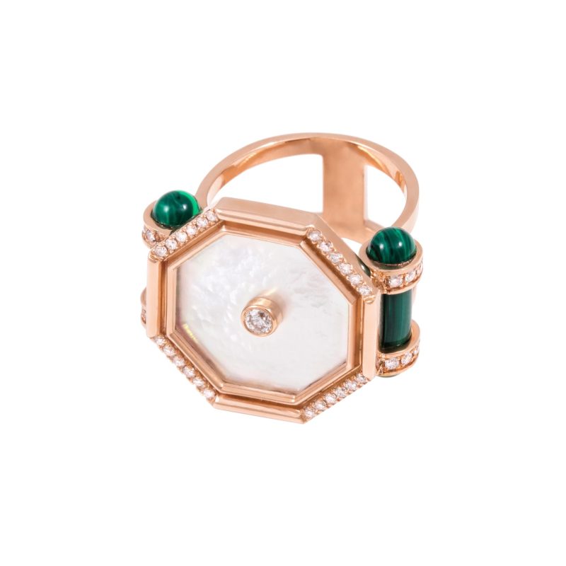 Amulet Hexagon Cocktail Ring