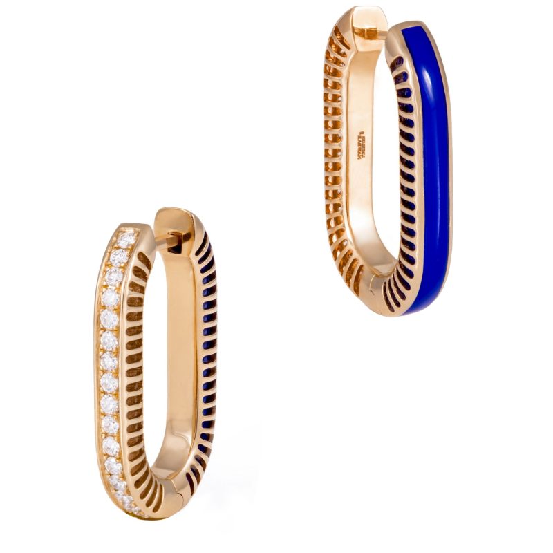 Lock Ray Diamond Earrings - Size 2