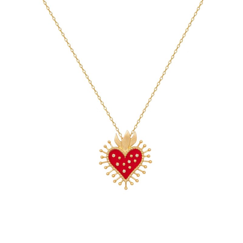 Flame Heart Necklace