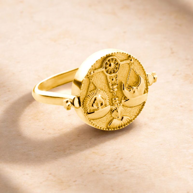 3 in 1 Libra Zodiac Ring