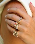 Warrior Diamond Drop Ring