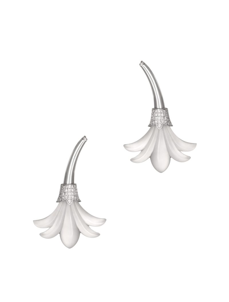 Big White Gold Psychedeliah Earrings