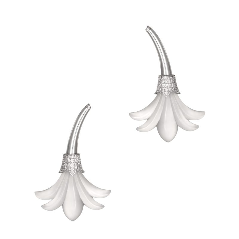Big White Gold Psychedeliah Earrings