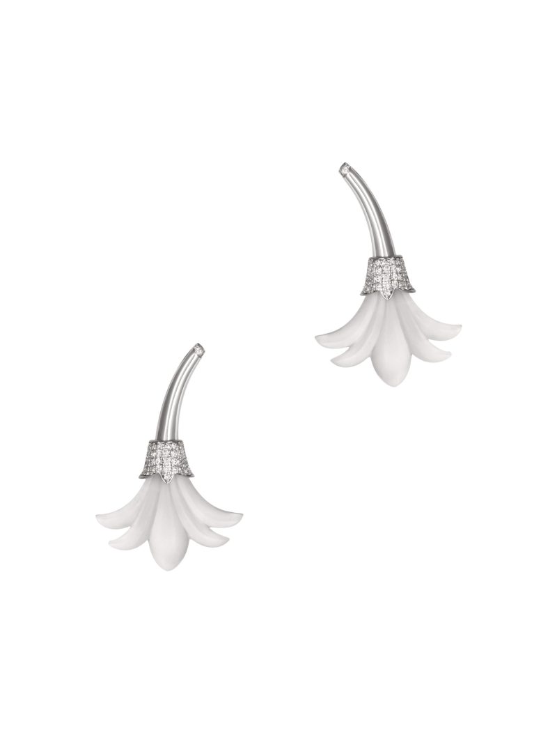 White Gold Psychedeliah Earrings - Size 2