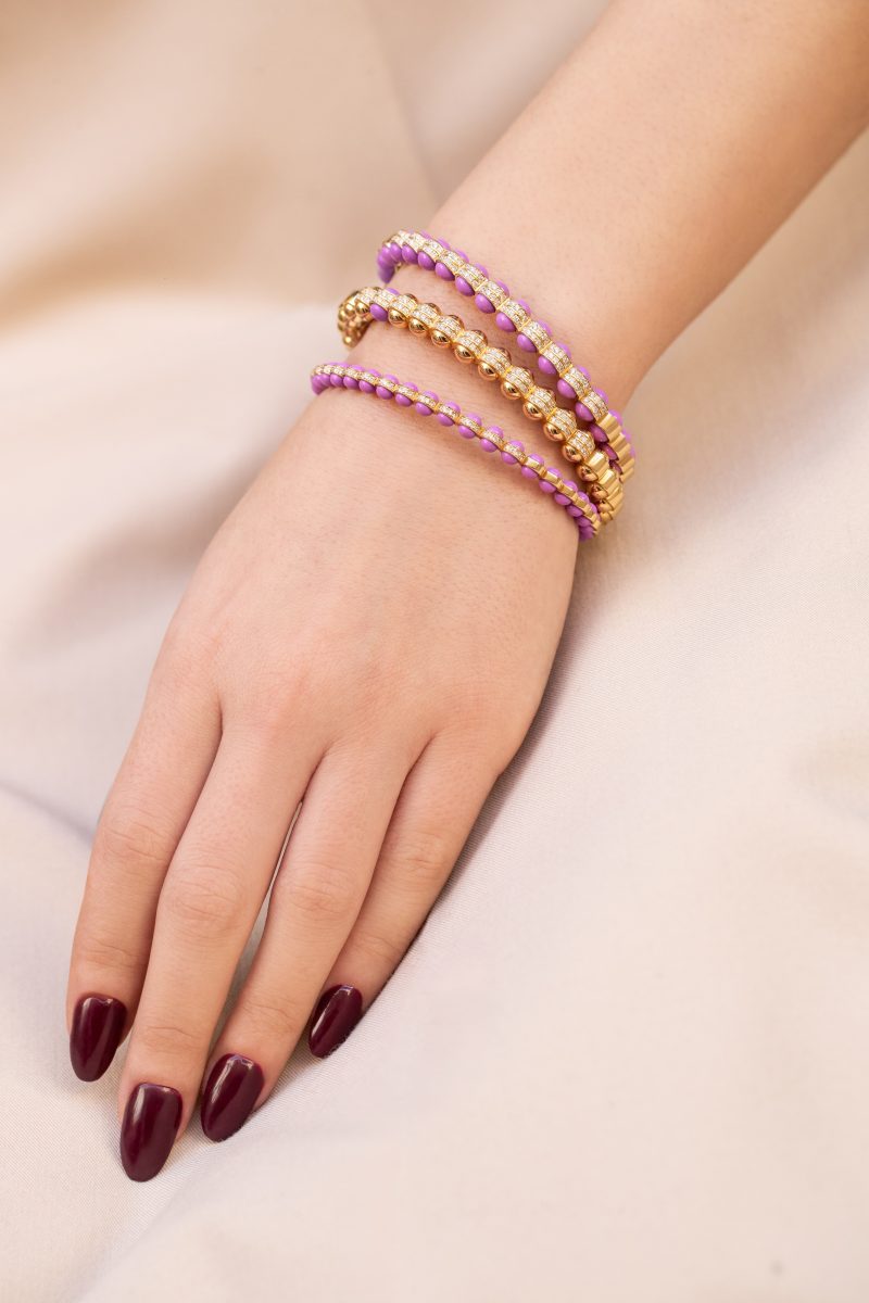 The Gold Atom Bangle - Size 2