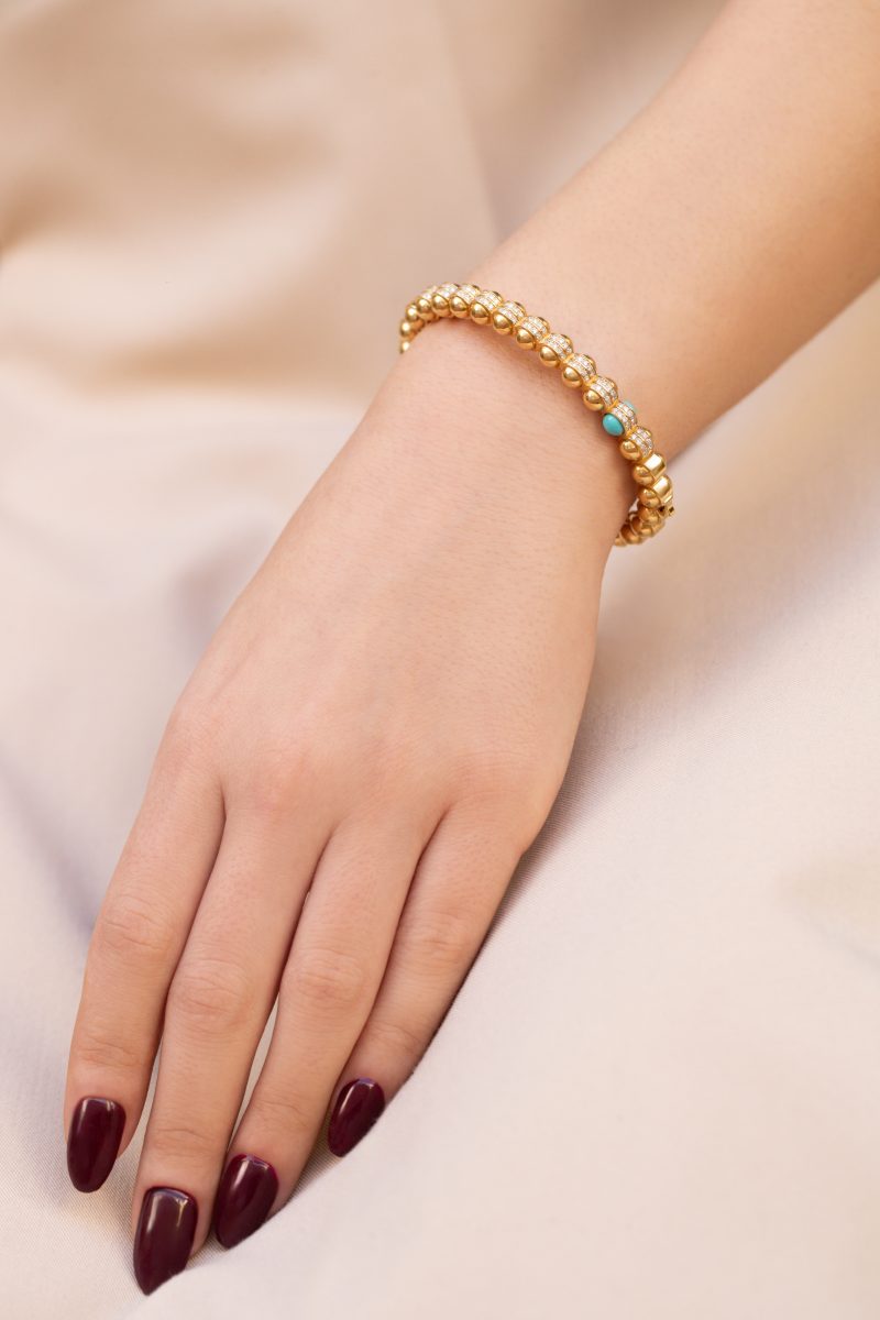 The Gold Atom Bangle - Size 2