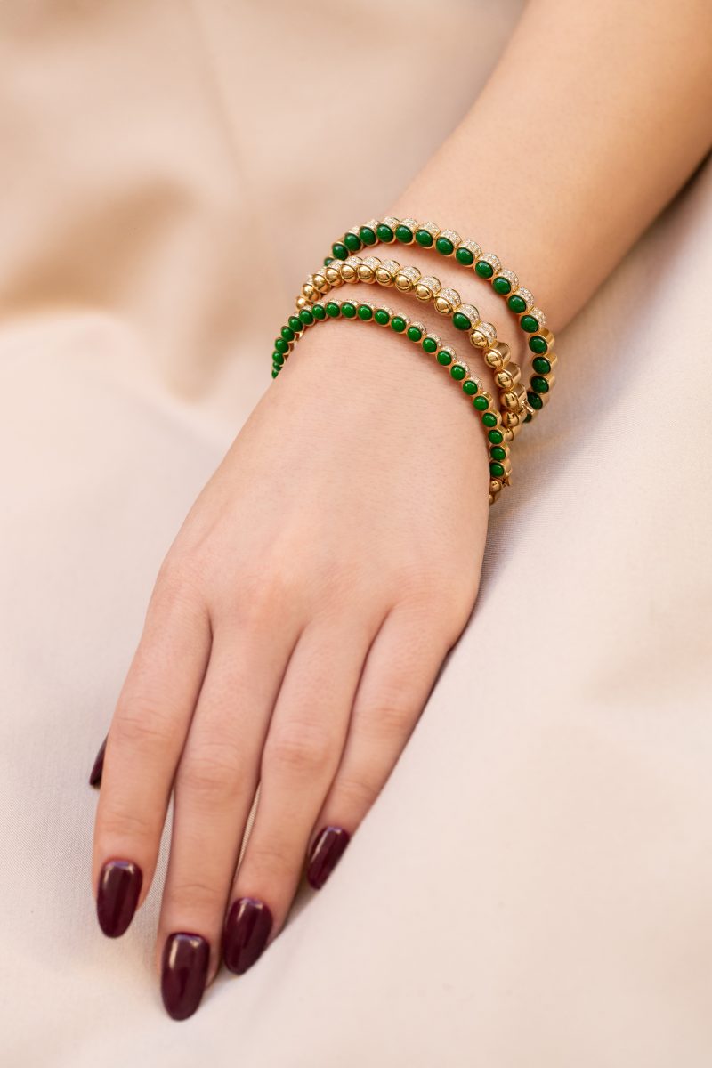 The Gold Atom Bangle - Size 2