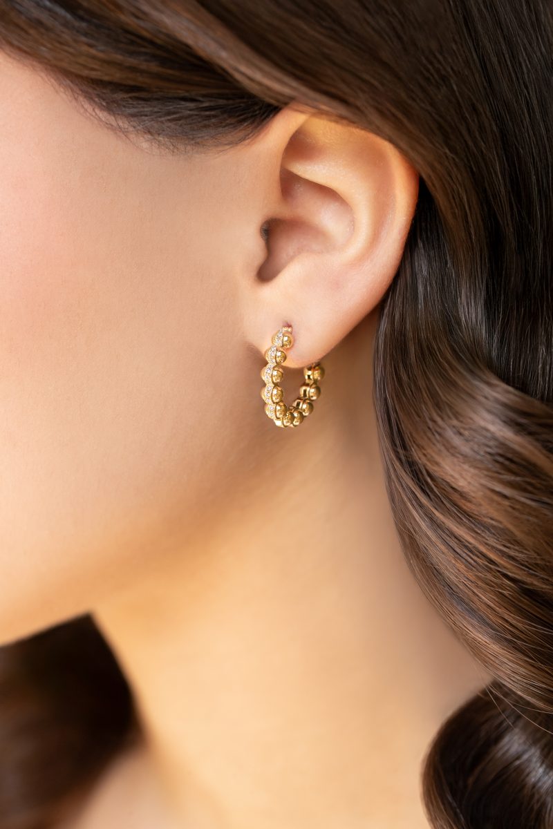 The Full Gold Atom Earrings