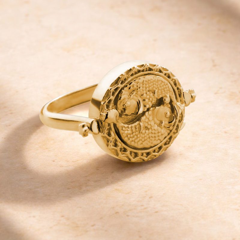 3 in 1 Pisces Zodiac Ring