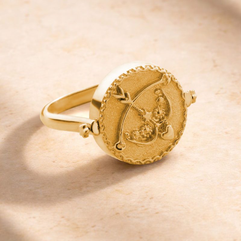 3 in 1 Sagittarius Zodiac Ring