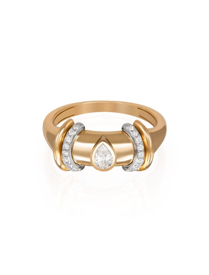 Warrior Diamond Drop Ring