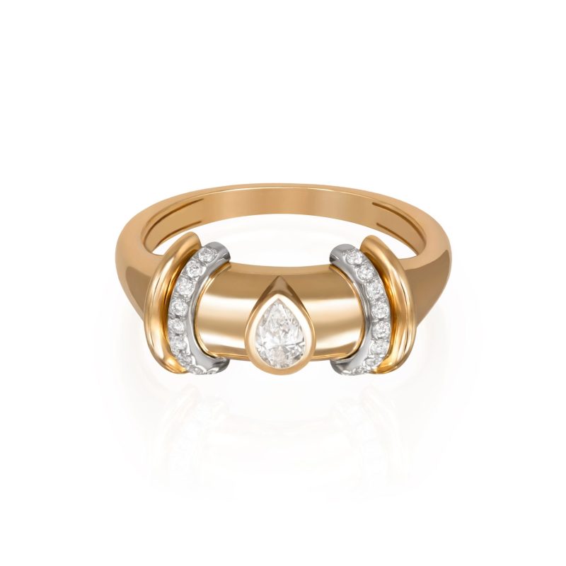 Warrior Diamond Drop Ring
