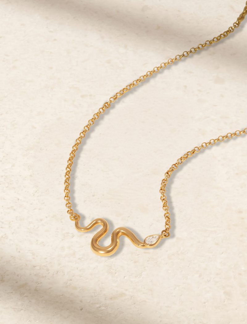 Boa Pear Diamond Necklace