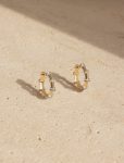 Milky Gold Hoops