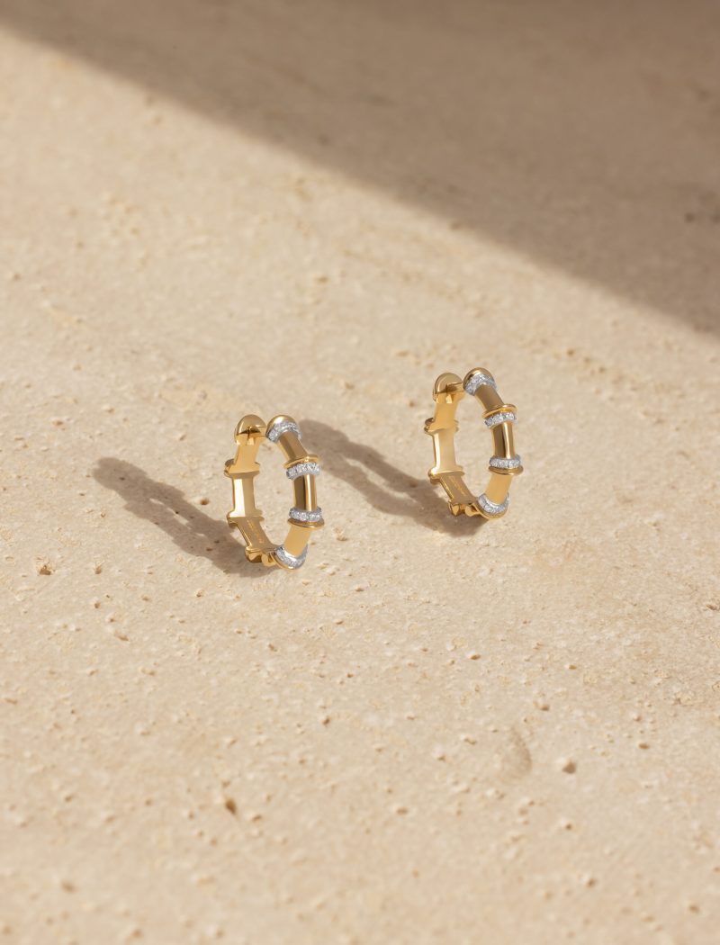 Milky Gold Hoops