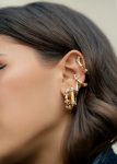 Milky Gold Hoops