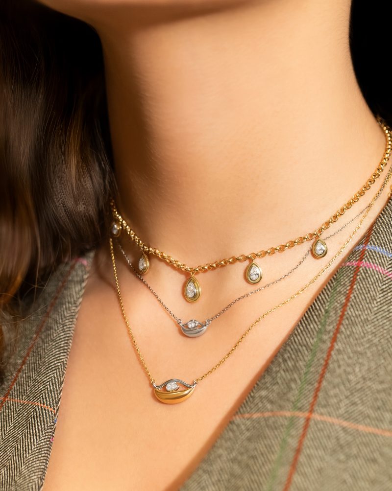 Lot Diamond Drop Necklace