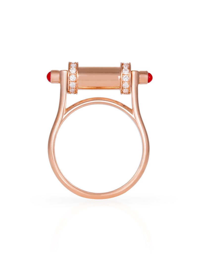 Full Gold Single Pillar Ring