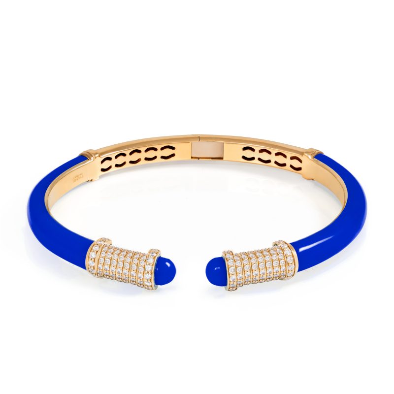 The Full Diamond Pillar Bangle - 16