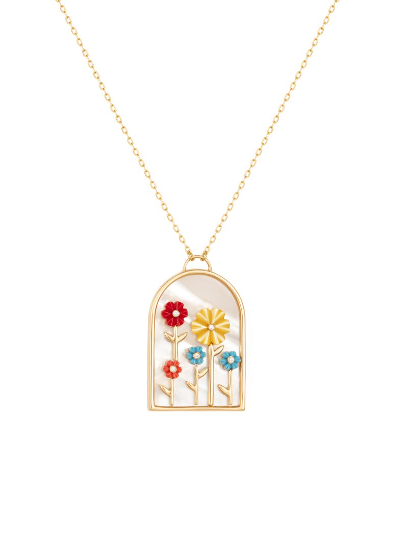 In Full Bloom Stoned Necklace