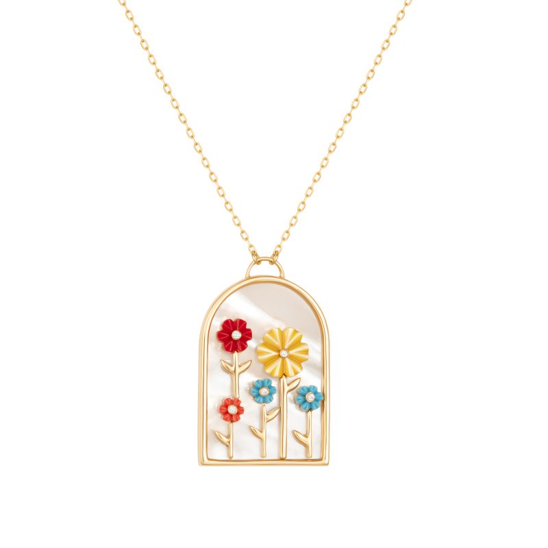 In Full Bloom Stoned Necklace