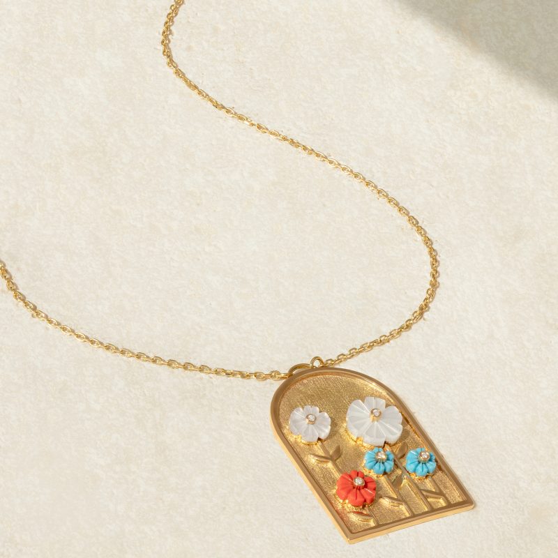 Necklace Cosmic Love Flowers-2