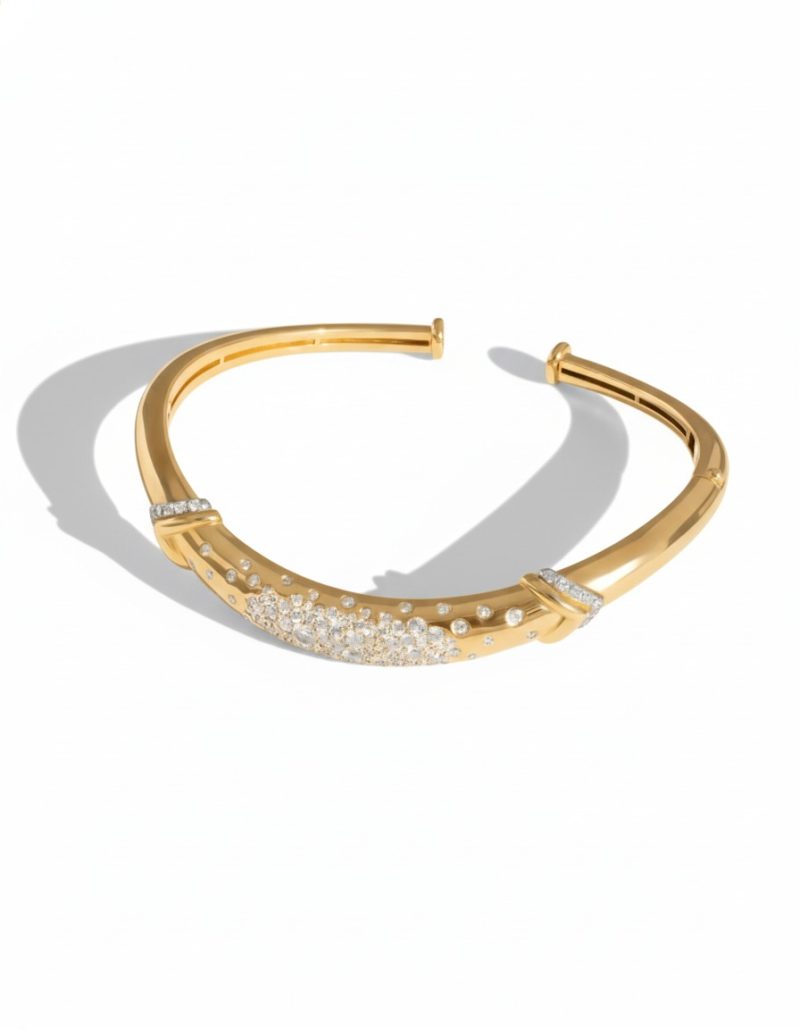 Boa Belly Diamond Bangle