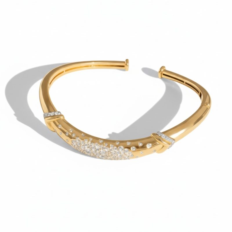 Boa Belly Diamond Bangle