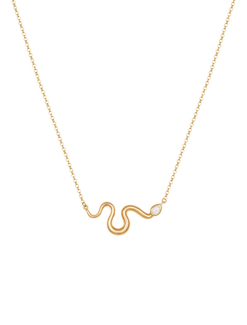 Boa Pear Diamond Necklace